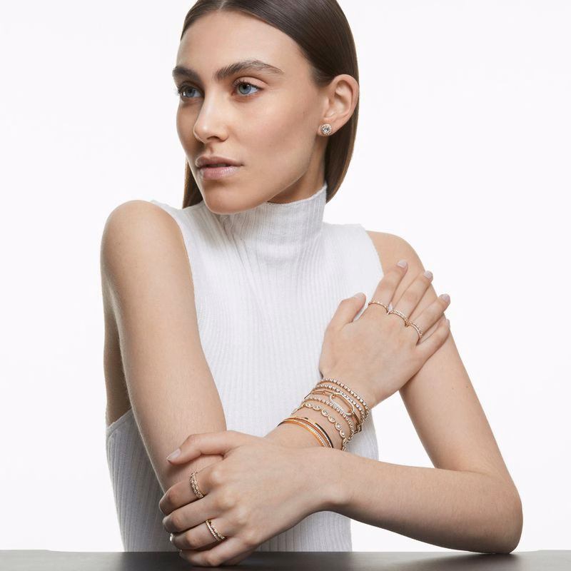 äNglalikt Armband, Vitt, RoséGuldpläTerat