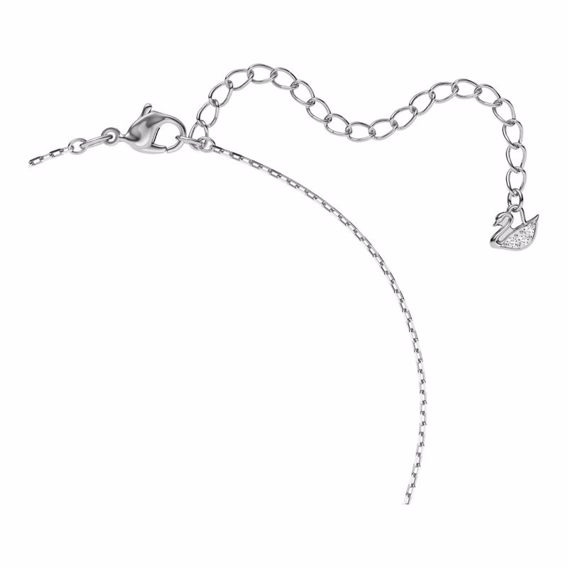 Glittrande Dans Runt Halsband, BlåTt, RodiumpläTerat