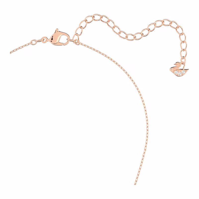 Swarovski Infinity Heart Halsband, Vit, Blandade Metallfinisher