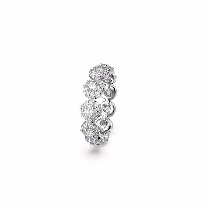 Una Angelic Ring, Rund Slipning, Vit, RodiumpläTering