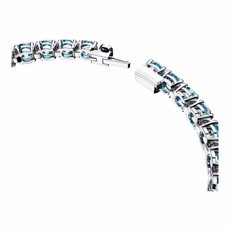 Matrix Tennisarmband, Runt Slipat, Mellan, BlåTt, RodiumpläTerat