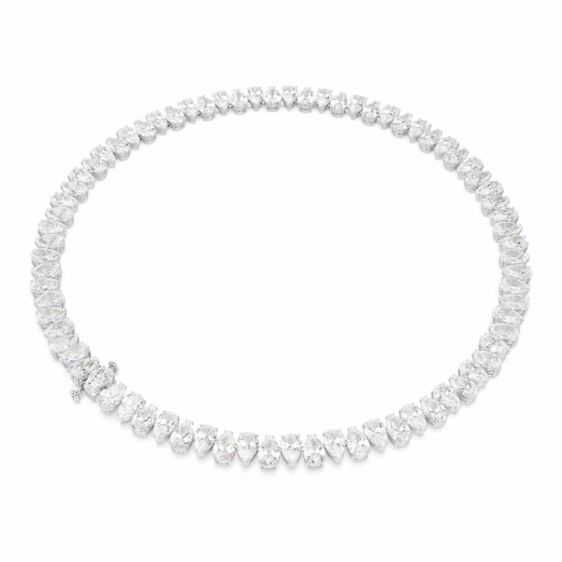 Matrix Halsband, PäRonslipat, Vitt, RodiumpläTerat