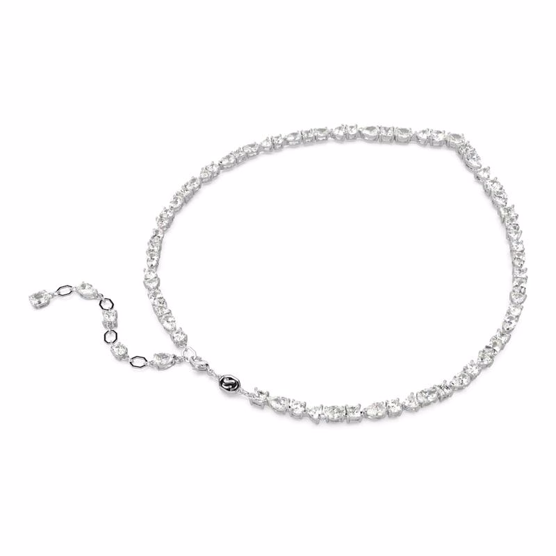 Mesmera Halsband, Blandade Storlekar, Vit, RodiumpläTerad