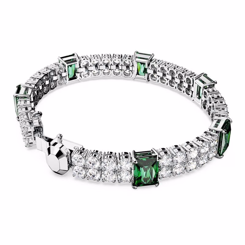 Matrix Tennisarmband, Blandade Storlekar, GröNt, RodiumpläTering
