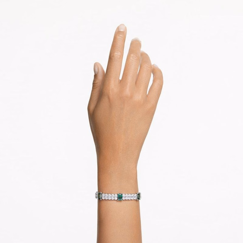 Matrix Tennisarmband, Blandade Storlekar, GröNt, RodiumpläTering