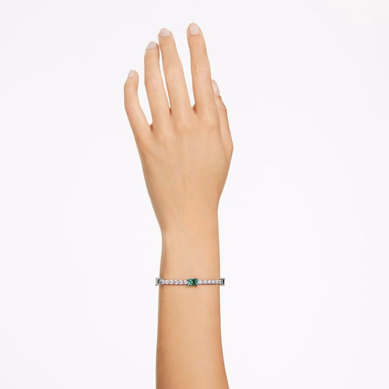Matrix Tennisarmband, Blandade Storlekar, GröNt, RodiumpläTerat