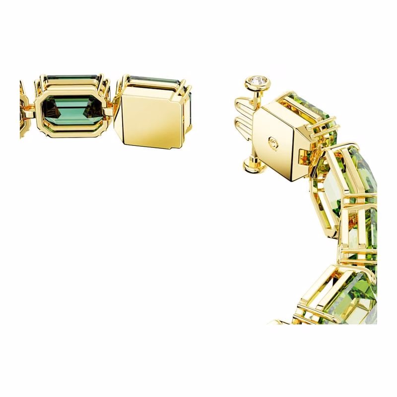Millenia-Armband, åTtkantig Slipning, FäRgtoning, GröN, GuldpläTering