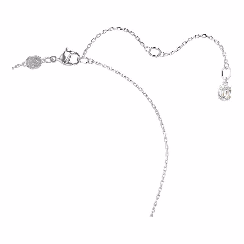 Constella Halsband, Oval Slipning, Blå, RodiumpläTerad