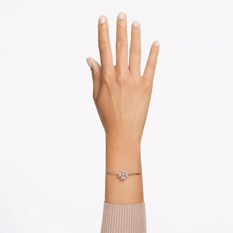 Idyllia Armband, KlöVer, Vit, RoséGuldpläTering