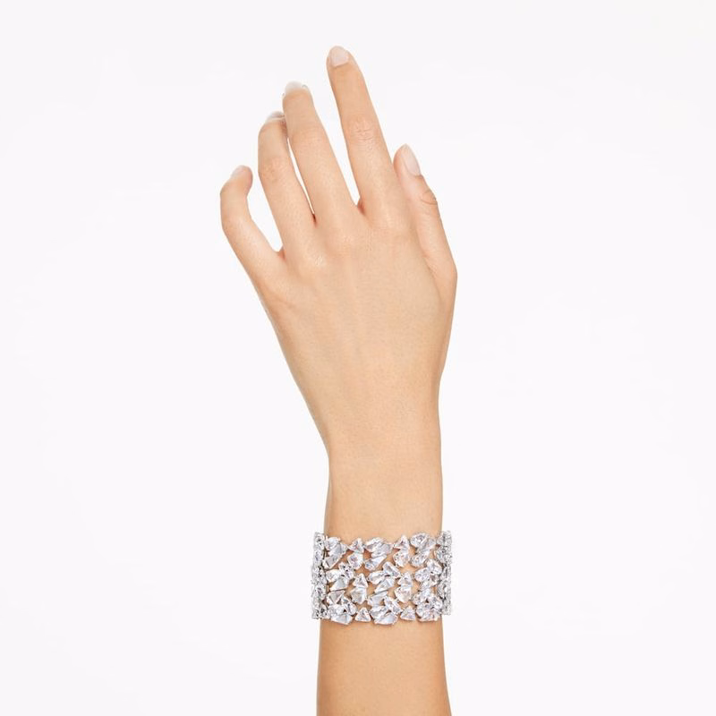 Mesmera-Armband, Blandade Storlekar, Vit, RodiumpläTering