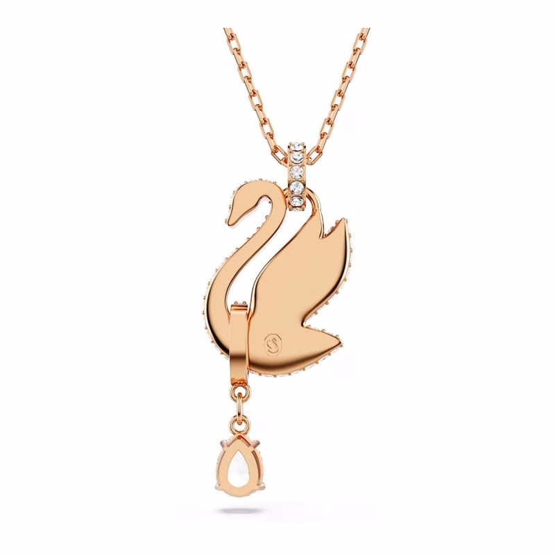 Swarovski Iconic Swan-HäNge, Svart, RoséGuldpläTerad