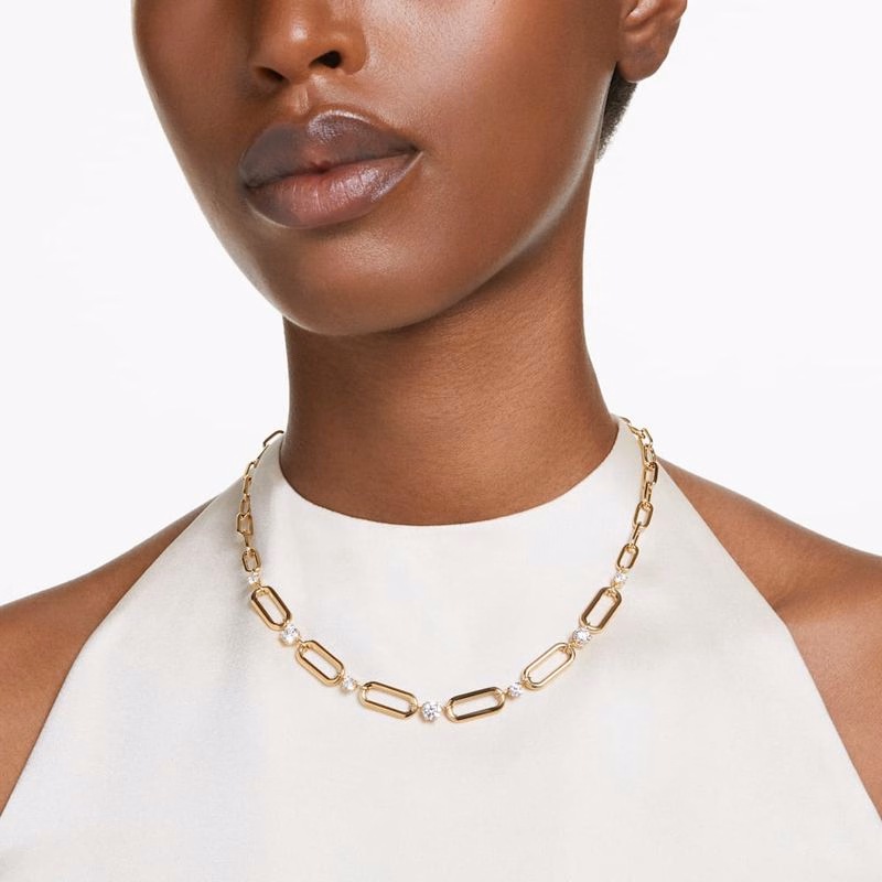 Constella Halsband, Vitt, GuldfäRgat öVerläGg