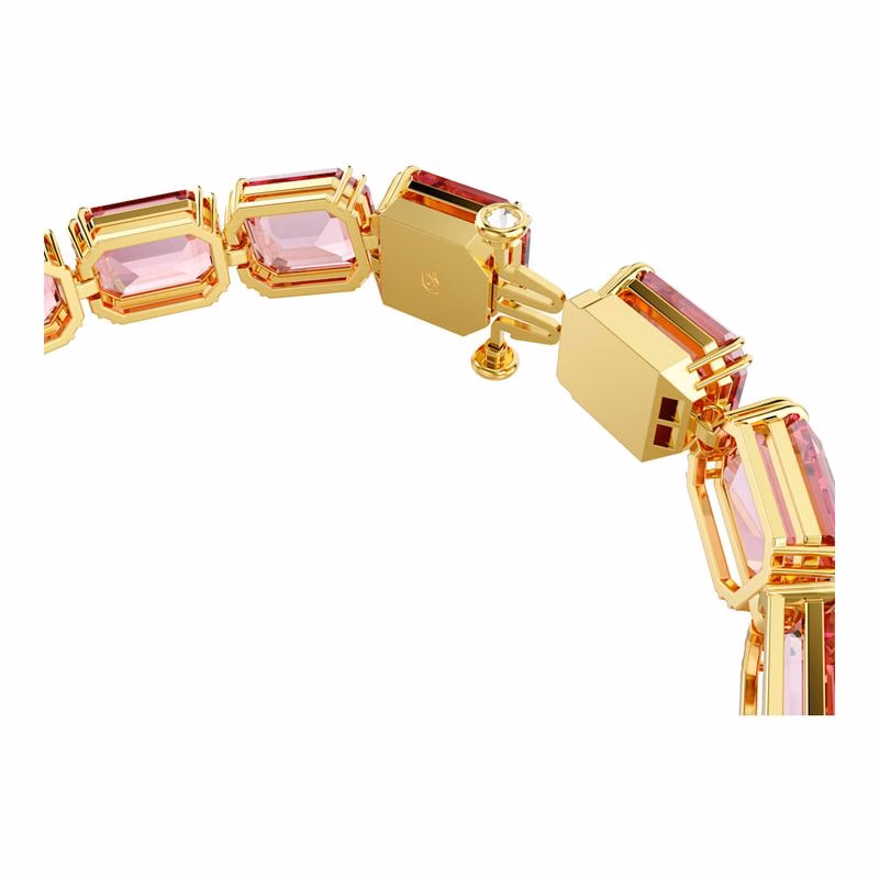 Millenia-Armband, åTtkantig Slipning, Rosa, GuldfäRgad BeläGgning