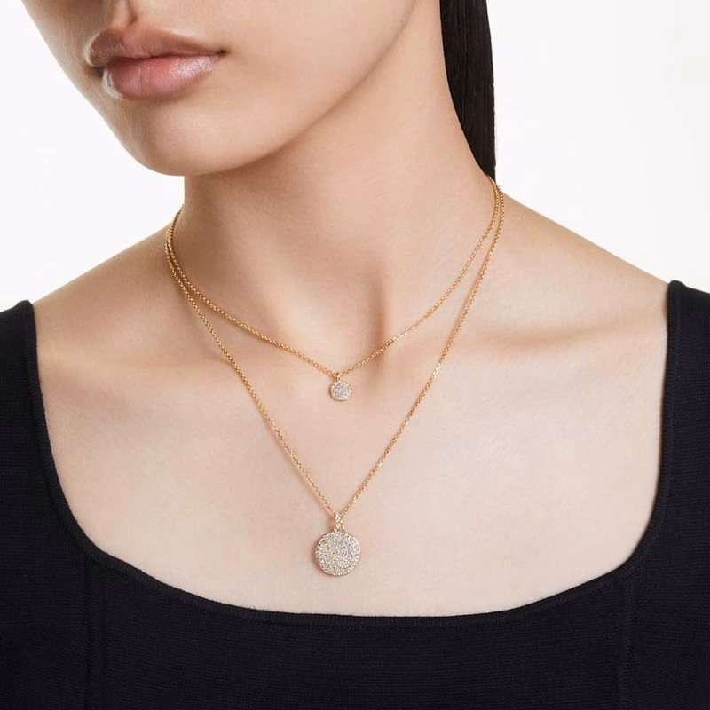 Meteora Layered Pendant, Vit, GuldfäRgad BeläGgning