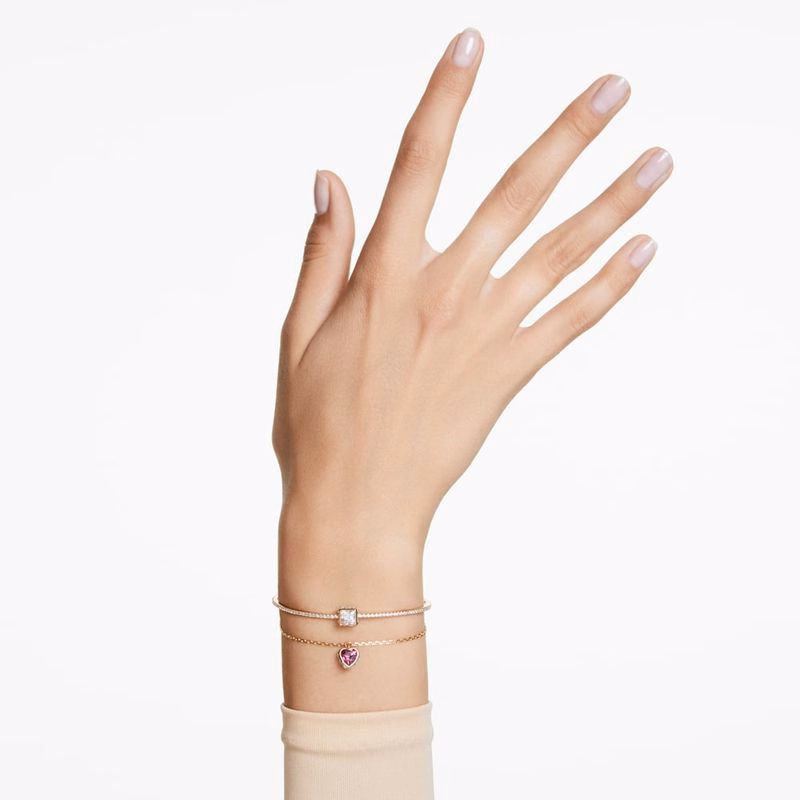 Stilla Armband, HjäRta, RöTt, GuldpläTerat