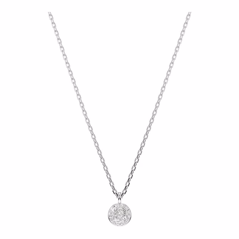 Meteora Layered Pendant, Vit, RodiumpläTering