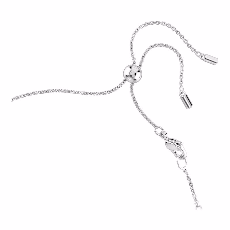 Matrix Tennis Choker, Rund Slipning, Vit, RodiumpläTerad
