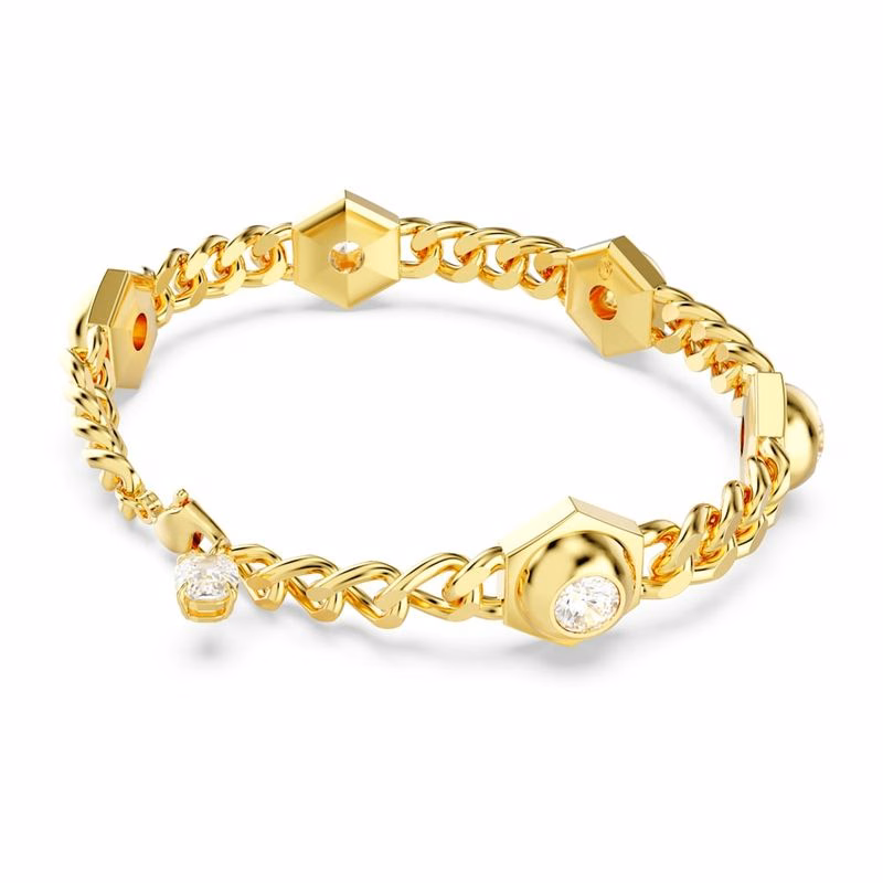 Numina-Armband, Rund Slipning, Vit, GuldfäRgad BeläGgning