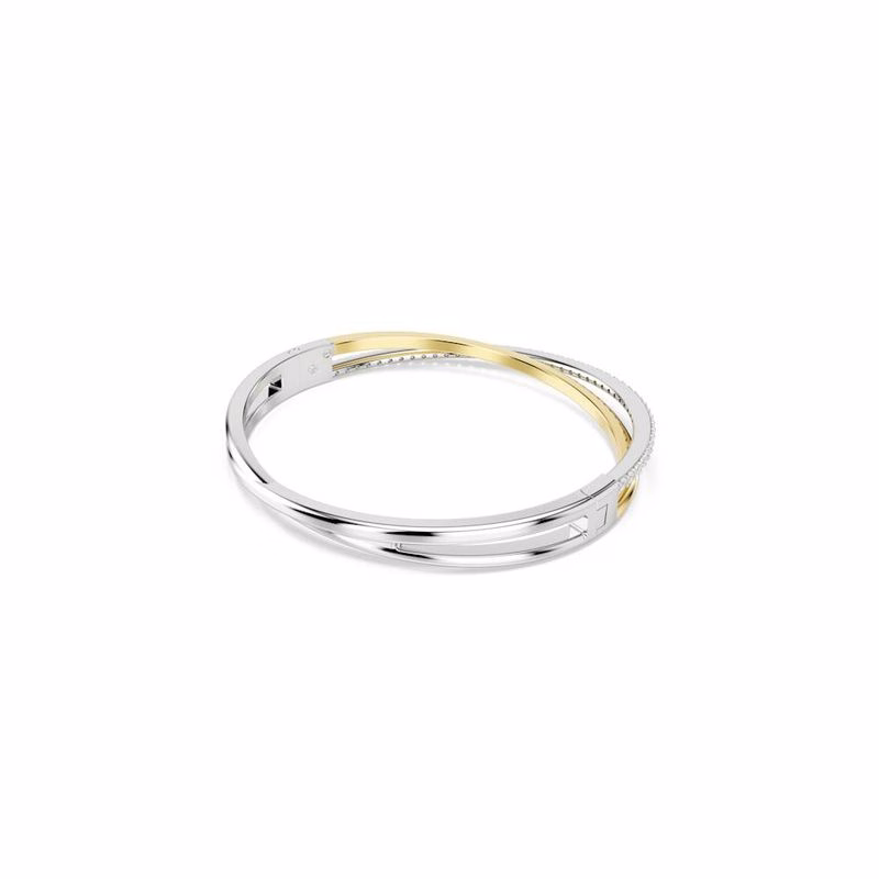 Hyperbola-Armband, Rund Slipning, Vit, Blandade Metallfinisher