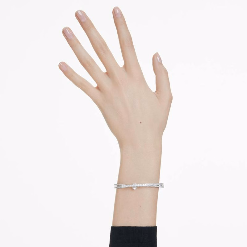 Hyperbola-Armband, Blandade Storlekar, Vit, RodiumpläTerad