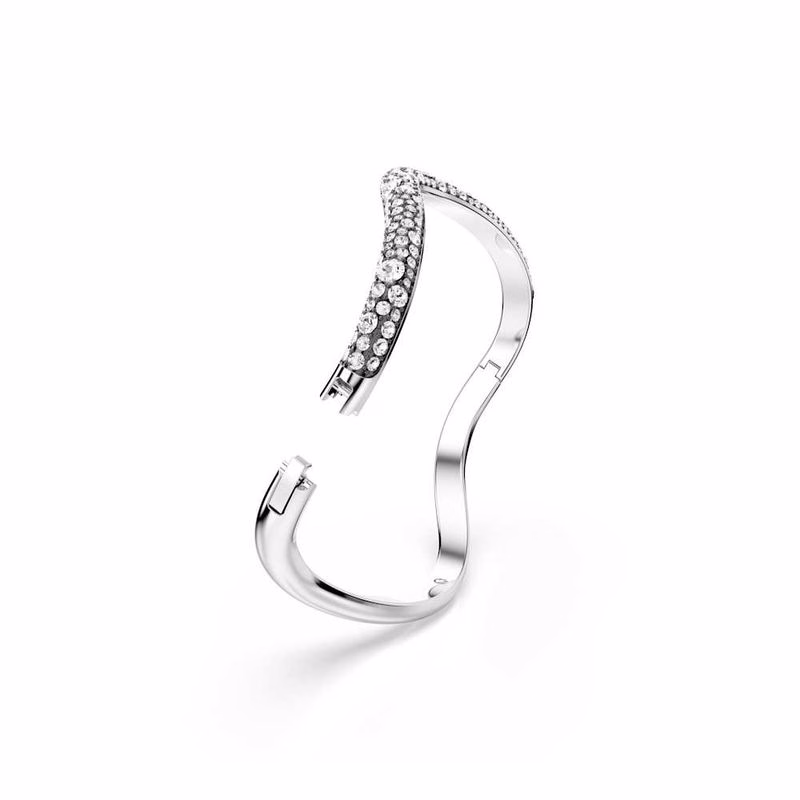 Sublima-Armband, Rund Slipning, Vit, RodiumpläTerad