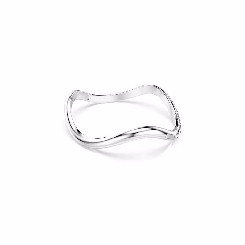 Sublima-Armband, Rund Slipning, Vit, RodiumpläTerad