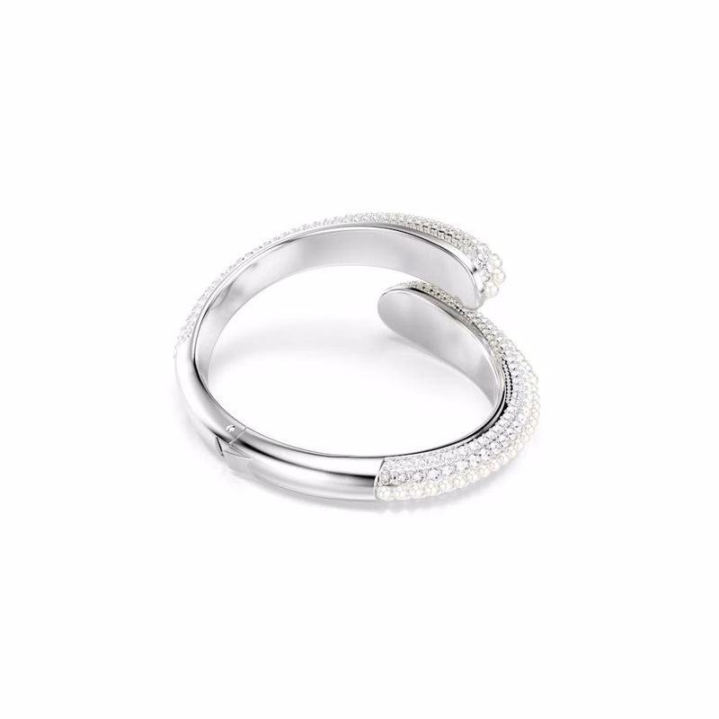 Sublima Armband, KristallpäRla, Rund Slipning, Vit, RodiumpläTerad