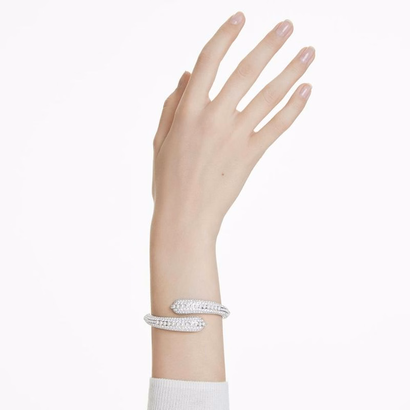 Sublima Armband, KristallpäRla, Rund Slipning, Vit, RodiumpläTerad