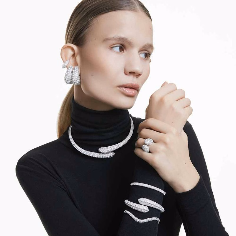 Sublima Armband, KristallpäRla, Rund Slipning, Vit, RodiumpläTerad