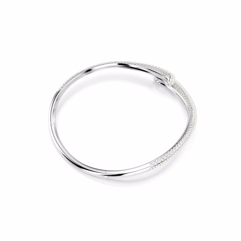 Sublima Halsband, KristallpäRla, Rund Slipning, Vit, RodiumpläTerad