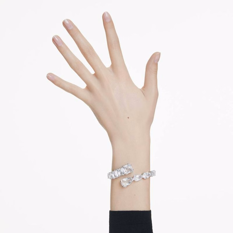 Matrixarmband, Blandade Storlekar, Vit, RodiumpläTerad
