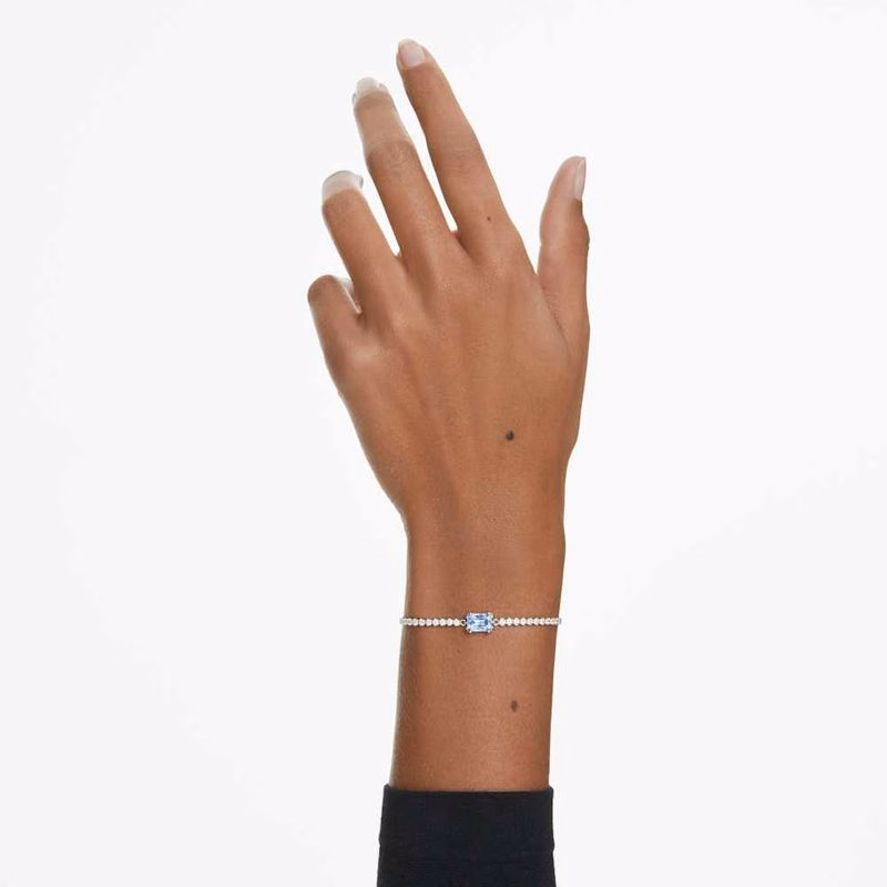 Matrix Tennisarmband, Blandade Storlekar, Blå, RodiumpläTerad