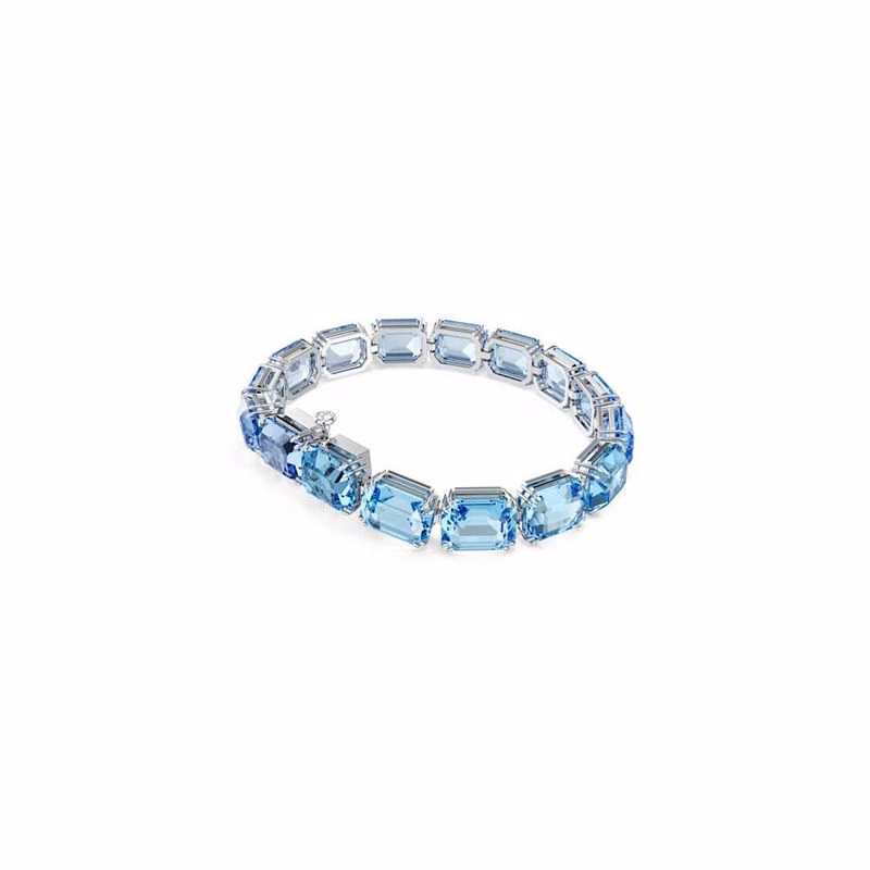 Millenia-Armband, åTtkantig Slipning, FäRggradient, Blå, RodiumpläTering