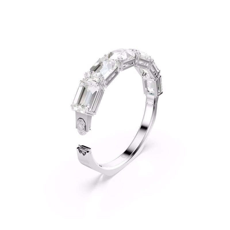 Millenia-Armband, åTtkantig Slipning, Vit, RodiumpläTerad