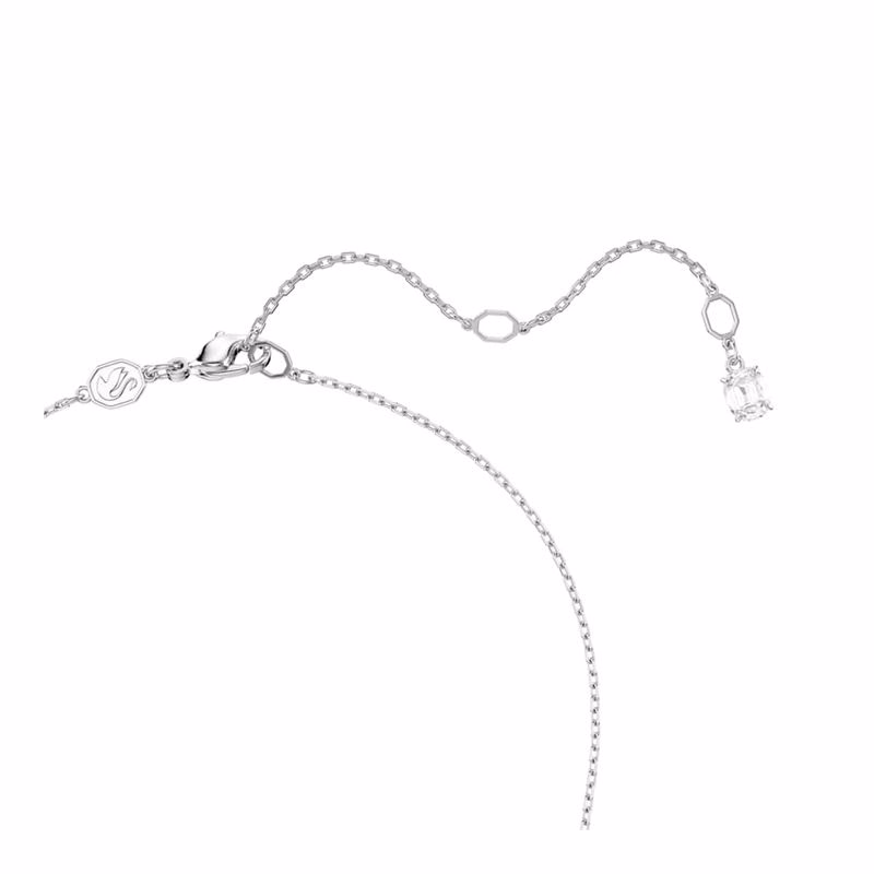Matrix Halsband, Rund Slipad Gradient, Vit, RodiumpläTerad