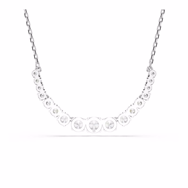 Matrix Halsband, Rund Slipad Gradient, Vit, RodiumpläTerad