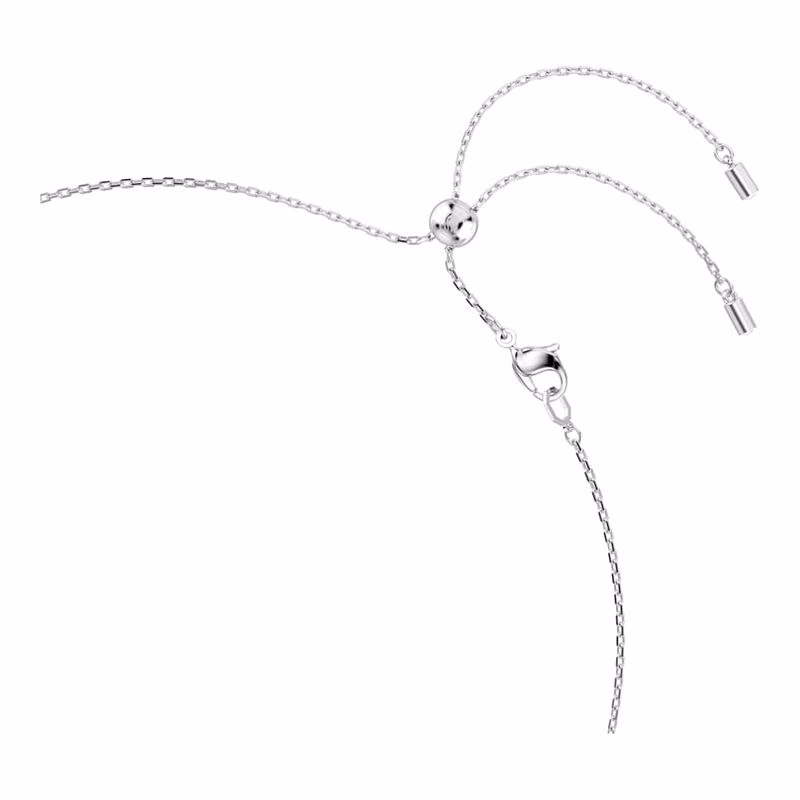 Constella Halsband, KristallpäRla, Runda Slipningar, Vit, RodiumpläTerad
