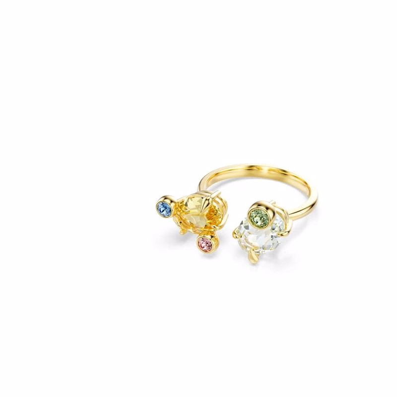 äDelstensring, Set (3), Blandade Storlekar, FlerfäRgad, GuldpläTerad