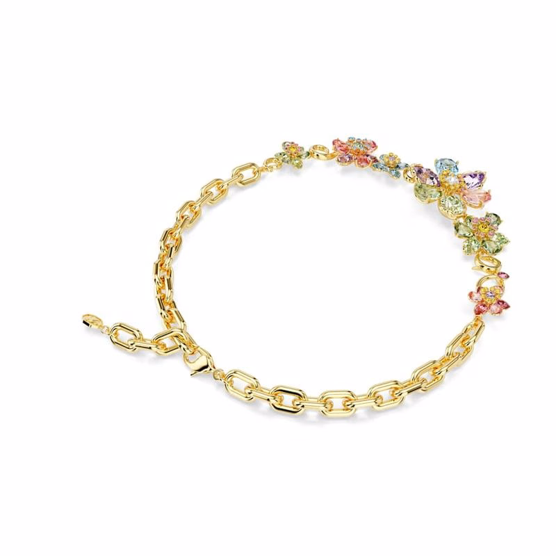 Idyllia Halsband, Blandade Storlekar, Blomma, FlerfäRgad, GuldpläTerad