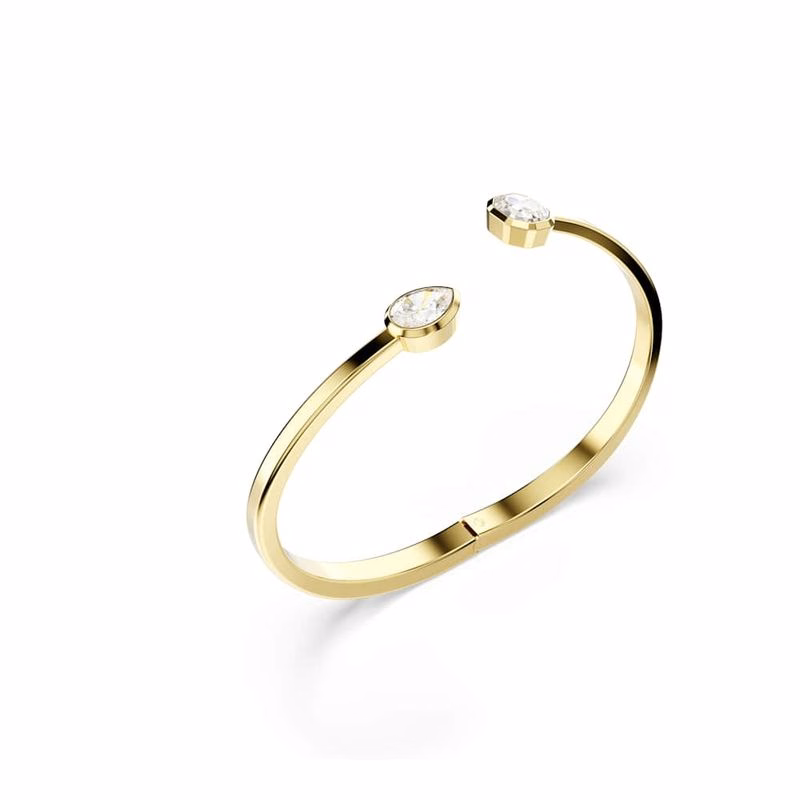 Imber-Armband, Blandade Storlekar, Vit, GuldpläTerad