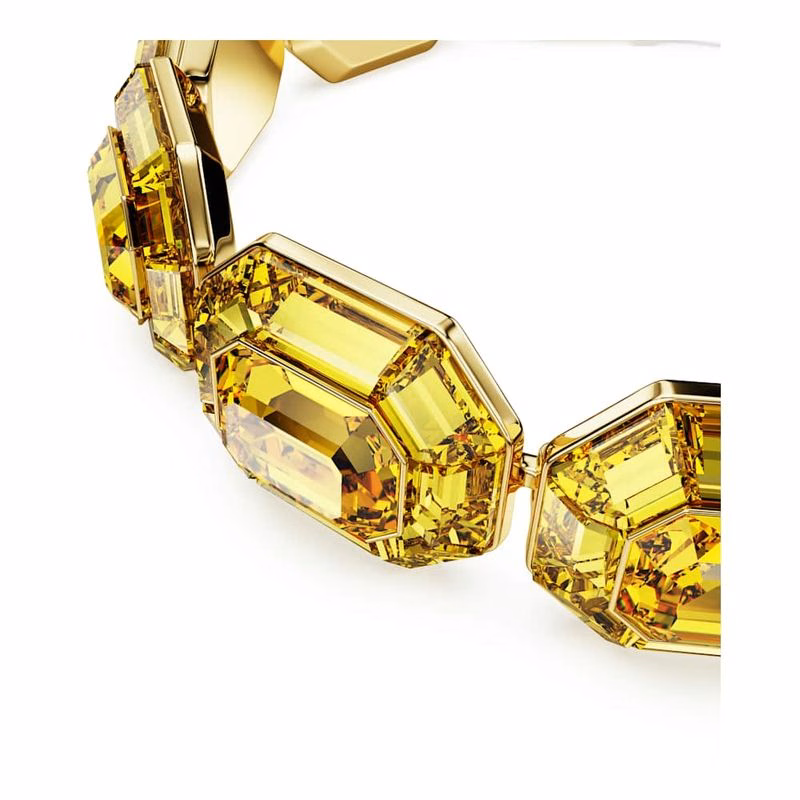 Lucent Choker, åTtkantig Form, Gul, GuldpläTerad