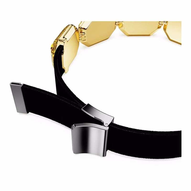 Lucent Choker, åTtkantig Form, Gul, GuldpläTerad