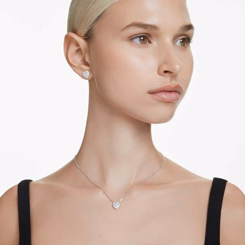 Ariana Grande X Swarovski-HäNge, Blandade Storlekar, HjäRta, Vit, RodiumpläTerad