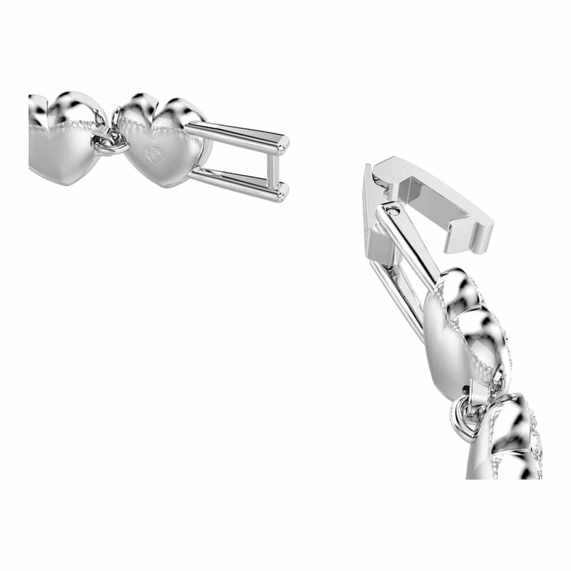 Ariana Grande X Swarovski Tennisarmband, Blandade Storlekar, HjäRta, Vit, RodiumpläTerad