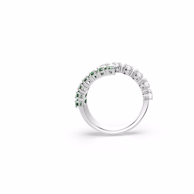 Matrixring, Blandade Storlekar, GröN, RodiumpläTerad