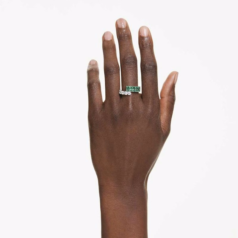 Matrixring, Blandade Storlekar, GröN, RodiumpläTerad