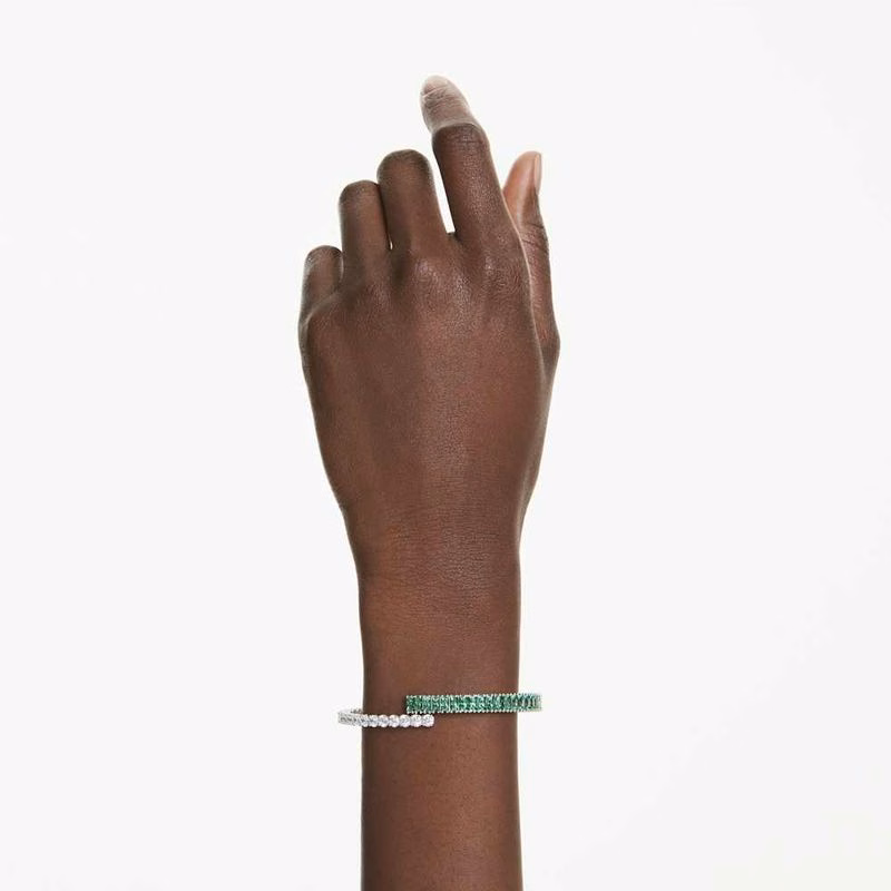 Matrixarmband, Blandade Storlekar, GröNt, RodiumpläTerat