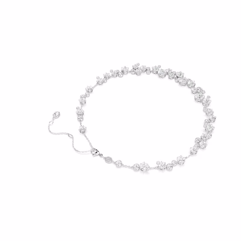 Constella Halsband, Rund Slipning, Vit, RodiumpläTerad