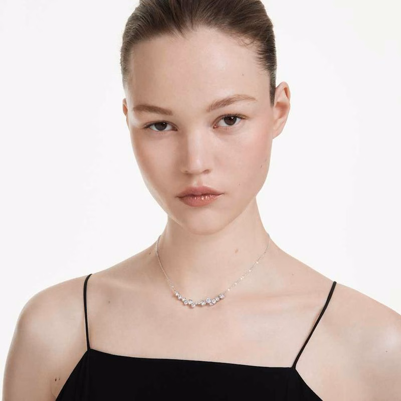 Constella Halsband, Blandade Storlekar, Vit, RodiumpläTerad