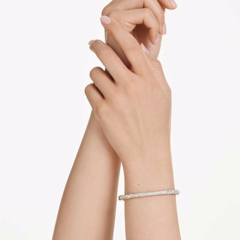 Sublima Armband, SnöPavé, Vit, GuldpläTerad